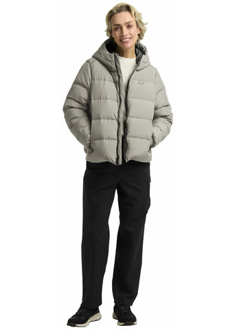 Сіро-зелений зимній Пуховик Jack Wolfskin