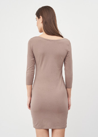 Сіро-бежева кежуал сукня футляр H&M однотонна