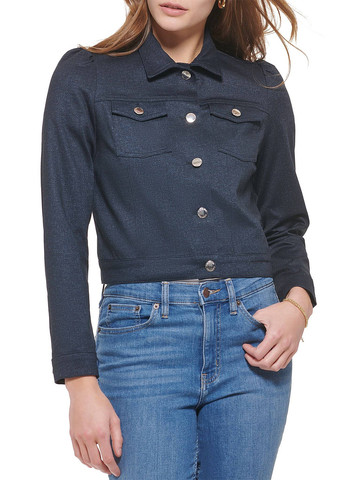 Темно-синий кэжуал пиджак Calvin Klein - однотонный - демисезонный