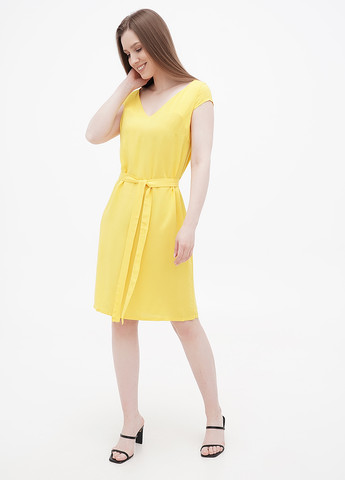 Жовтий кежуал сукня Rebecca Tatti однотонна