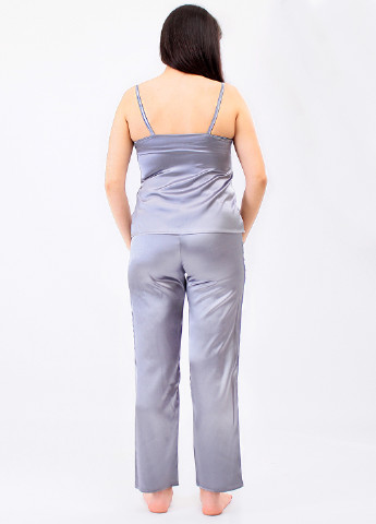 Сіра всесезон піжама (топ, брюки) майка + штани Ghazel