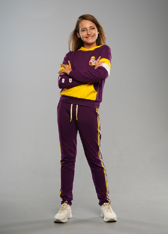 Фіолетовий демісезонний спортивний костюм з малюнком Sinthia (192445494)