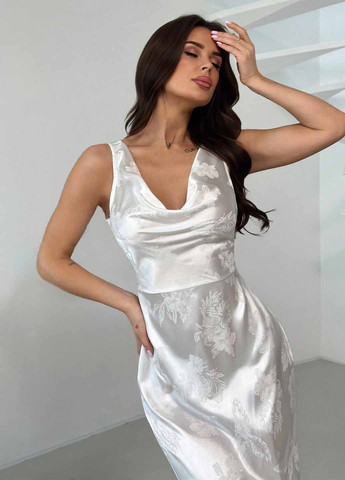 Білий вечірня, кежуал сукня з відкритою спиною SHEIN однотонна