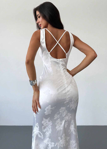 Білий вечірня, кежуал сукня з відкритою спиною SHEIN однотонна