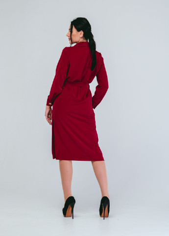 Красное кэжуал платье so-78229-red Alpama однотонное