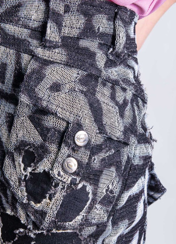 Темно-синяя кэжуал с абстрактным узором юбка Just Cavalli карандаш