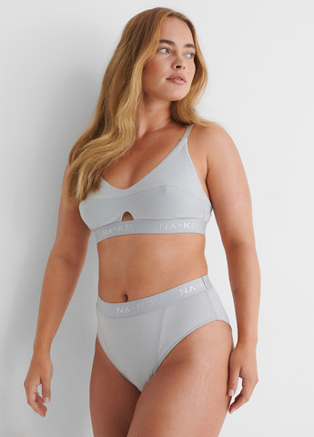 Світло-сірий топ бюстгальтер Hunkemoller без кісточок бавовна