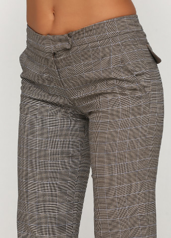 Серо-коричневые кэжуал демисезонные прямые брюки Sportstaff