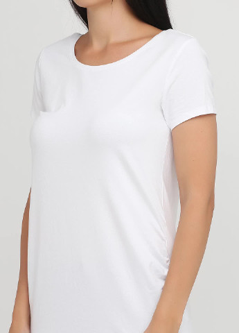 Біла літня футболка для вагітних C&A