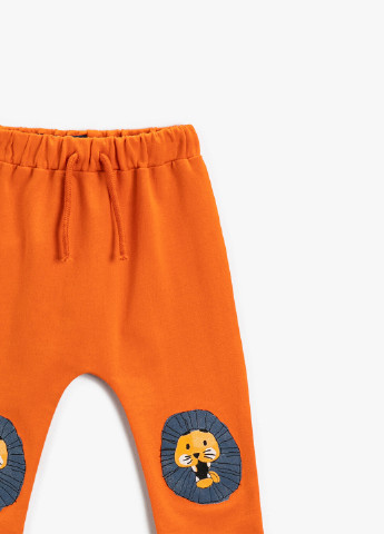 Оранжевые кэжуал демисезонные брюки джоггеры KOTON