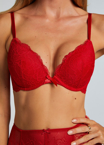 Червоний бралетт бюстгальтер Hunkemoller з кісточками поліамід