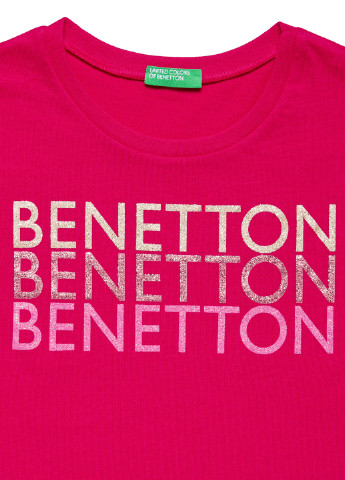 Малиновая летняя футболка United Colors of Benetton