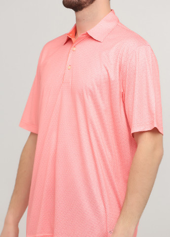 Коралловая футболка-поло для мужчин Greg Norman в горошек