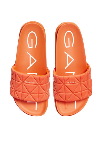 Оранжевые шлепанцы Gant с логотипом