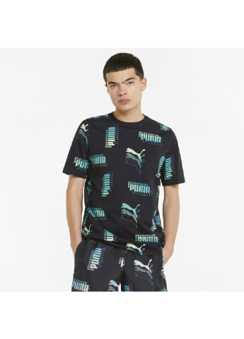 Чорна футболка power summer printed men’s tee Puma