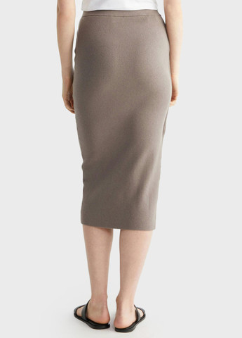 Светло-коричневая кэжуал однотонная юбка Calvin Klein на запах