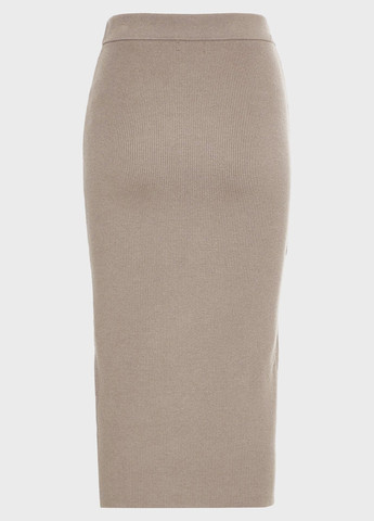 Светло-коричневая кэжуал однотонная юбка Calvin Klein на запах