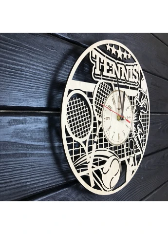 Тематичний настінний годинник з дерева «Теніс» 7Arts (253566597)