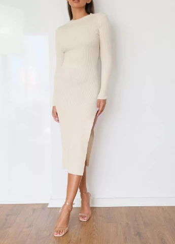 Молочное коктейльное платье Missguided однотонное