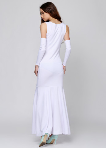 Білий вечірня сукня Podium