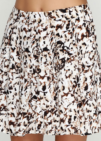 Белая кэжуал с абстрактным узором юбка Mango