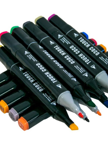 Набір сучасних скетч маркерів для малювання 80шт. / Уп. двосторонні професійні фломастери з чохлом Touch (244372586)