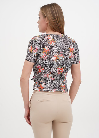 Чорно-біла блуза на запах Imperial