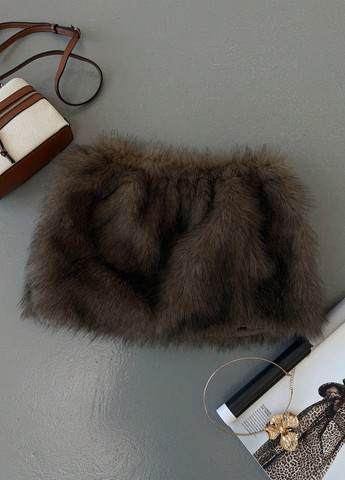 Серо-коричневая коктейльный юбка SHEIN