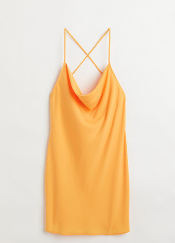 Желтое кэжуал платье H&M однотонное