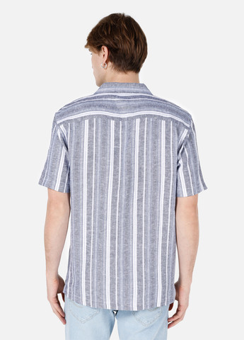 Серо-синяя кэжуал рубашка в полоску Colin's