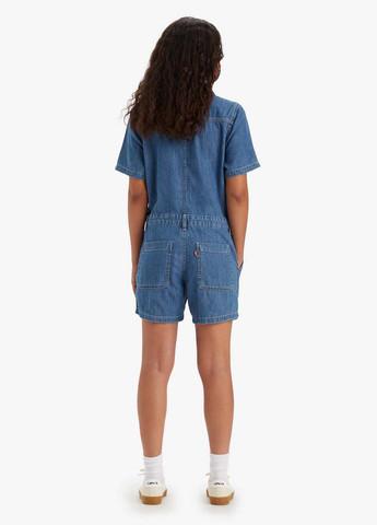 Комбинезон Levi's комбинезон-шорты меланж синий денил хлопок, джинс