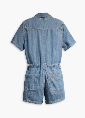 Комбинезон Levi's комбинезон-шорты меланж синий денил хлопок, джинс