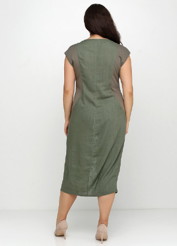 Оливковое кэжуал платье футляр Ruta-S фактурное