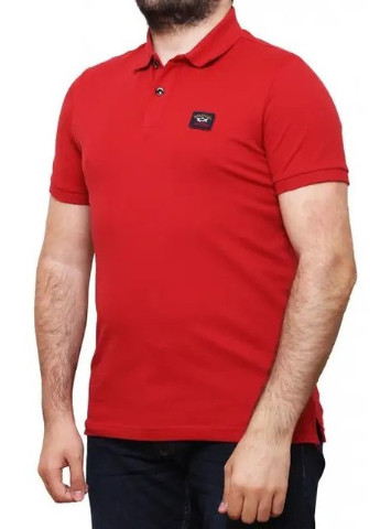 Темно-красная футболка-поло мужское для мужчин Paul & Shark