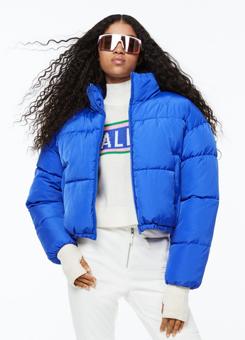Синя демісезонна куртка вільного крою H&M