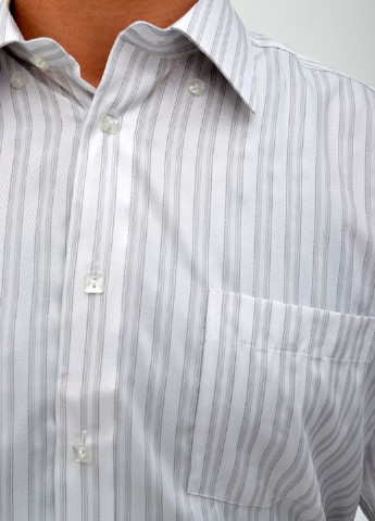 Белая кэжуал рубашка в полоску Ager