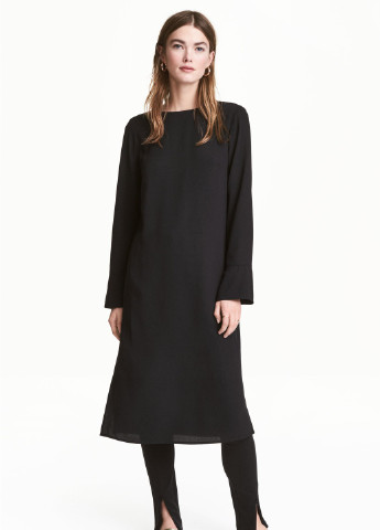 Чорна кежуал сукня H&M однотонна