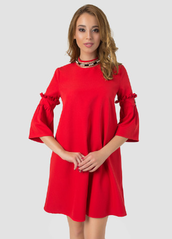 Червона кежуал сукня Azuri однотонна