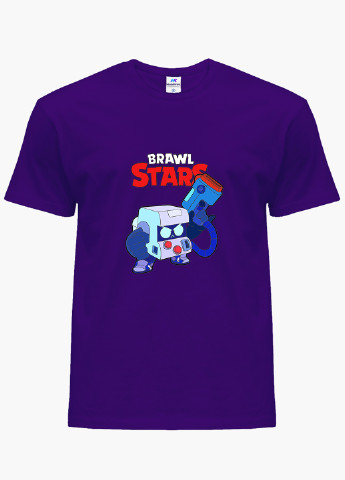 Фіолетова демісезонна футболка дитяча 8 біт бравл старс (8-bit brawl stars) (9224-1002) MobiPrint