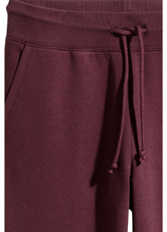 Бордовые спортивные демисезонные джоггеры брюки H&M