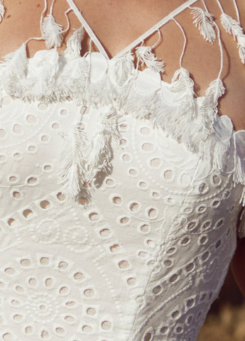 Молочна кежуал сукня з відкритою спиною Gepur однотонна
