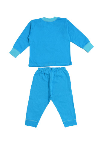 Светло-синяя всесезон пижама (свитшот, брюки) Фламинго