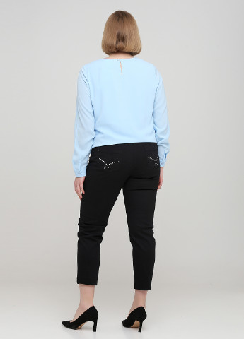 Джинси B.C. Best Connections вкорочені, завужені однотонні чорні джинсові бавовна