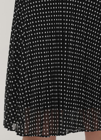 Черная кэжуал в горошек юбка Bebe Plus плиссе