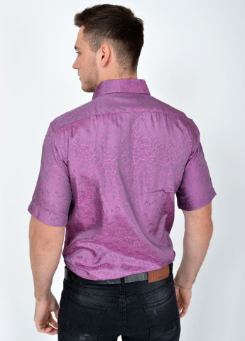 Сиреневая кэжуал рубашка с рисунком Ager