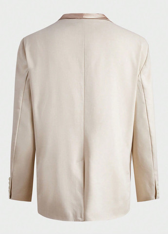 Світло-бежевий демісезонний костюм (піджак, штани) брючний SHEIN