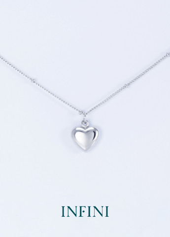 Колье серебряное Infini с сердечком (250563047)