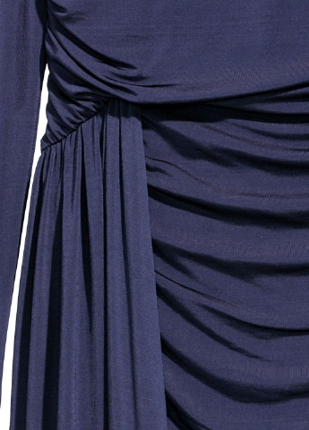 Темно-синее кэжуал платье H&M однотонное