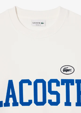 Білий світшот Lacoste логотип нашивки (298073255)