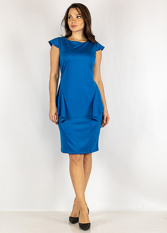 Синее кэжуал платье Time of Style однотонное